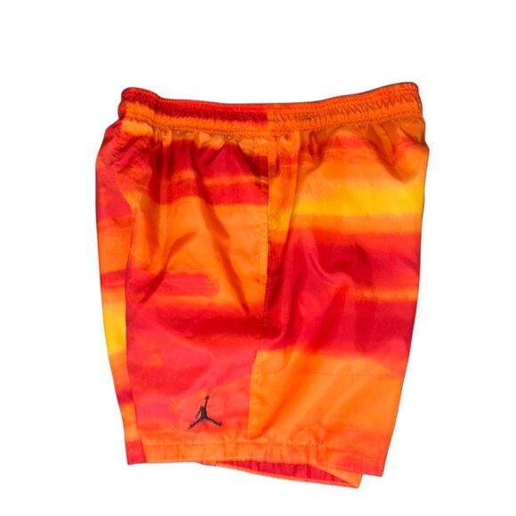 Jordan Vintage Rare Retro AJ1 Legacy Club Woven Shorts Nylon Orange Large - Picture 9 of 10